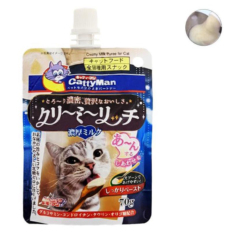 CattyMan Creamy Puree МОЛОКО рідкі смаколики для котів 70 г (82206)